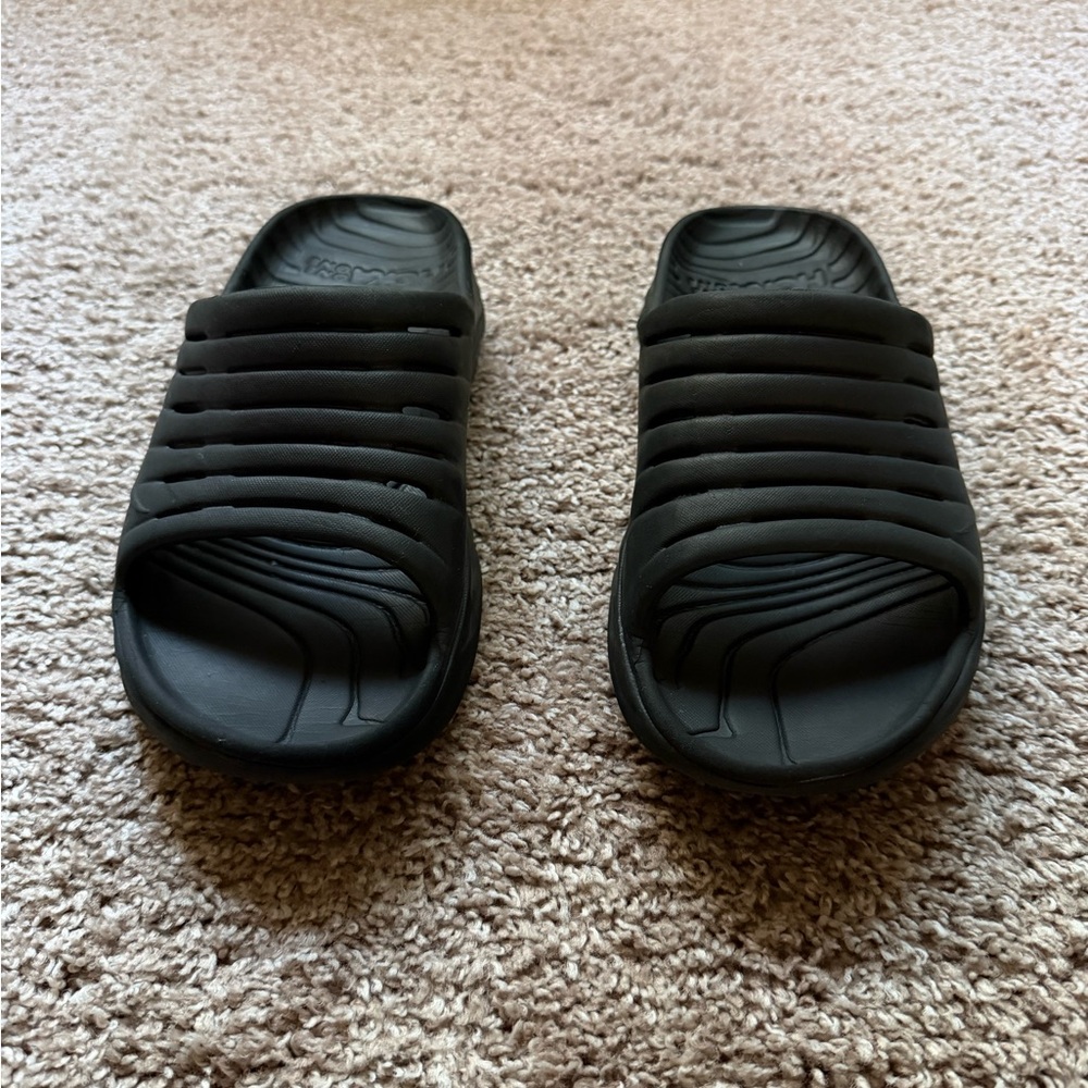 Hoka One One Black Slide Sandals